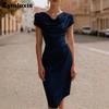 Abito estivo a balze nuovo stile per donna, elegante abito bodycon attillato