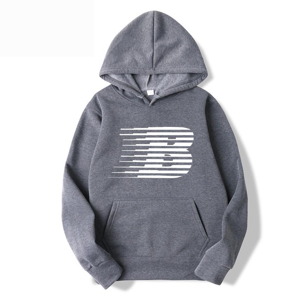 2025Hoodie with Stylish "B" Graphic: Comfortable, Hooded Design, Perfect for Casual Wear