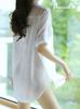 X044 Sexy Lingerie Shirt for Women [Agnel x] See-Through (White, M)