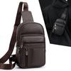 PU Chest Bag Men's Crossbody Bag Multi-function Multi-compartment Shoulder Bag