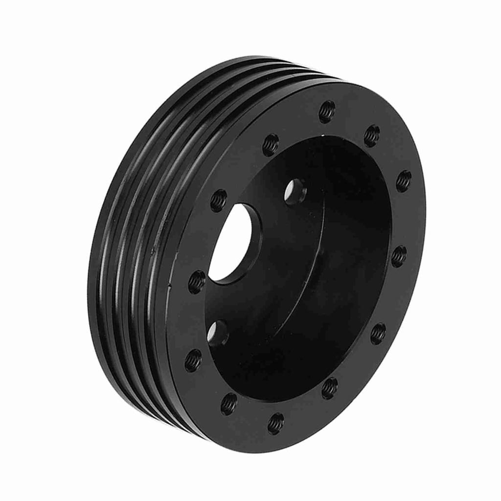 1in Aluminum Steering Wheel Hub Spacer for 5 6 Hole Wheels To 3 Hole Adapter(Black)