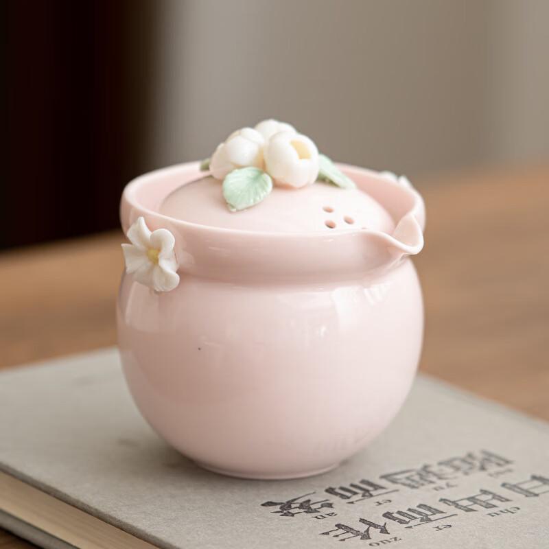 Handmade Ceramic Travel Tea Set with Storage Bag