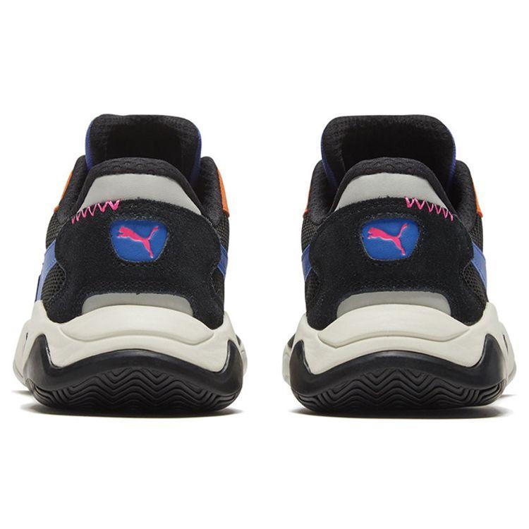 Puma Storm Stitching Leather Casual Low-Top Lifestyle Shoes Unisex sneaker Black 372274-01
