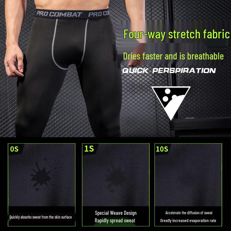 WEZHO Men's Thermal Compression Sports Pants