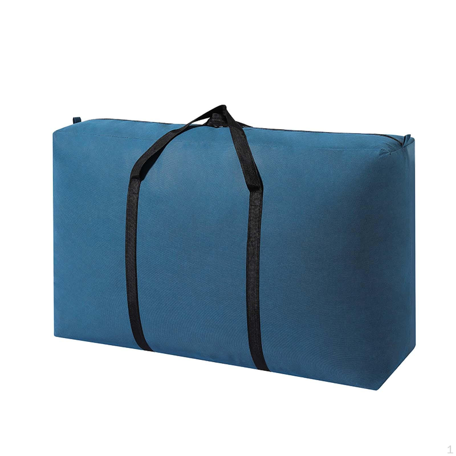 Home Moving Bag Tote Storage Bin Living Room Laundry Large Organizer for Blankets Blue 50cmx35cmx22cm 658₽