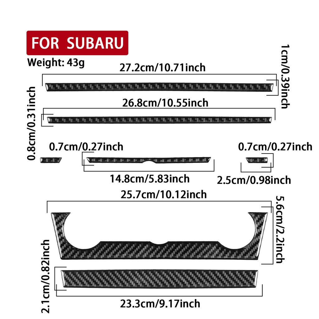 For Subaru Outback Legacy 2015-2017 Carbon Fiber Central Air Conditioning AC knob Control Panel Cover Car Accessories Sticker