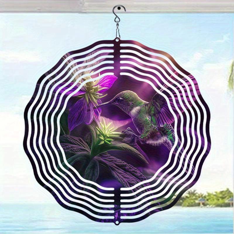 10 Inch Hanging Wind Spinner with 360 Degree Hook for Balcony Garden Decor Spring Summer Outdoor Decoration