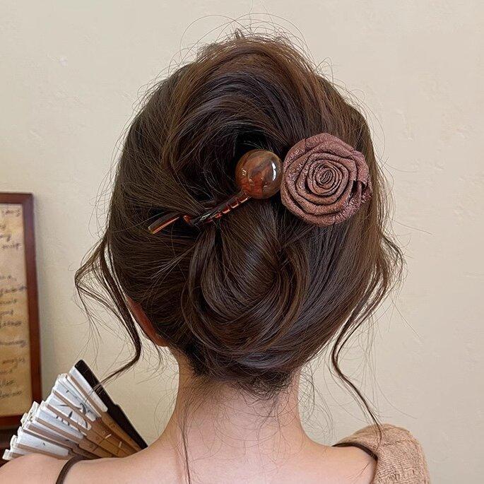 

Ретро Цветочные Заколки-Зажимы Модные Пластиковые Заколки-Твист Шпильки Барретты для Женщин Аксессуары для Волос Модные Головные Уборы Подарки