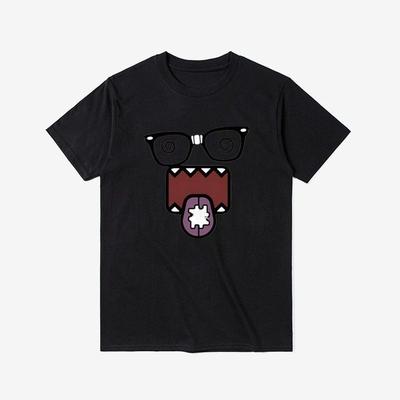 Interesting That The Emoji Printed T-shirt Is Fashionable Round Neck Short Sleeved Loose and Versatile for Both Men and Women