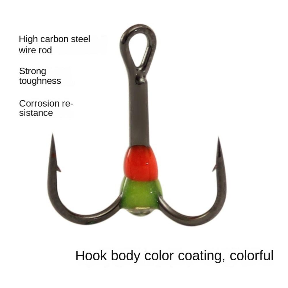 

Carbon Steel Ice Fishing Hooks Winter Winter Fishing Lure Hot Three-jaw Hook 4#