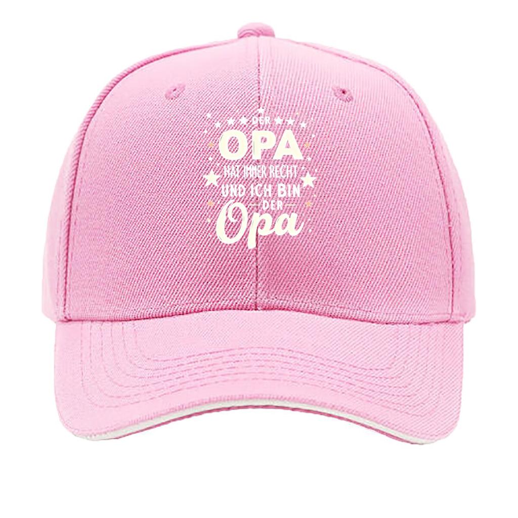 Gorra de esponja de impresión OPA tendencia de moda casual ligera transpirable cómoda tamaño ajustable unisex gorra de béisbol sándwich