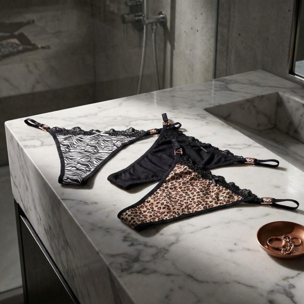 Trendy Underpants Law Waist Bow Thin Belt Lace Korean Underwear Briefs Women Panties G-String Thong