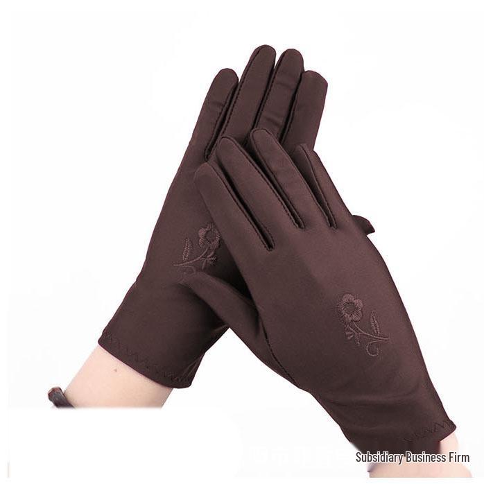 

Женские весенне-летние вышитые солнцезащитные перчатки - Высокоэластичные перчатки для езды и вождения One Size