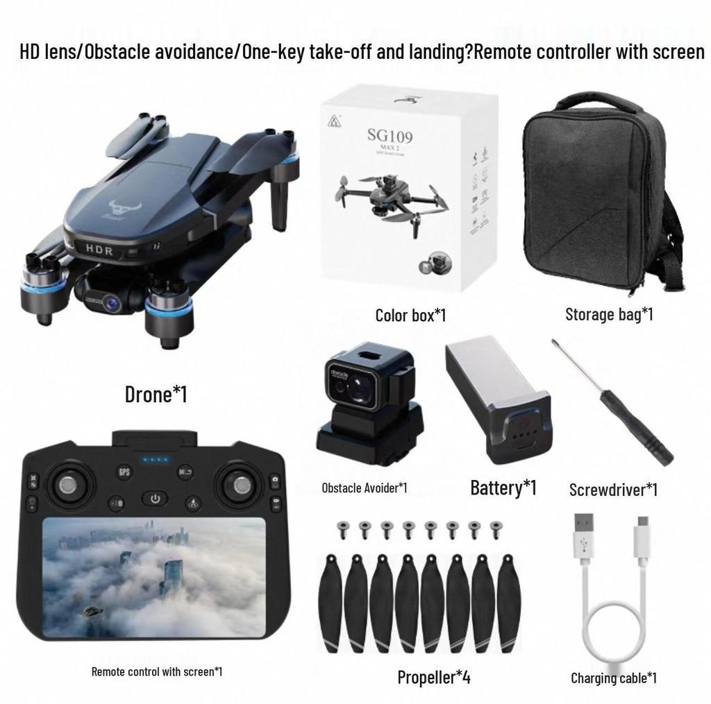 SG109MAX2 Drone: HD Aerial Photography, GPS Return, Obstacle Avoidance, Brushless, Screen Control