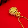 Vintage Gold-Plated Brass Filigree Money Bag Pendant Necklace