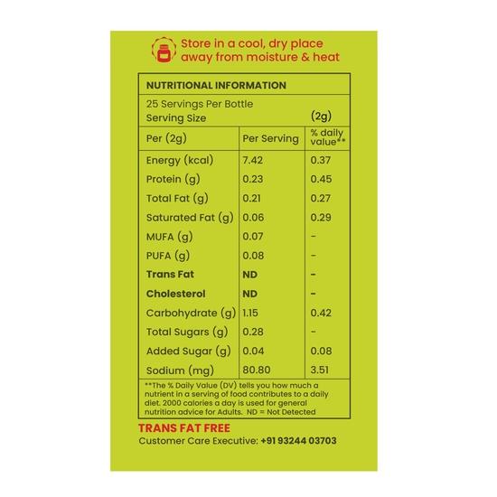 Crista Zesty Chilli Lime Seasoning | Chilly & Lemon Spice Blend | Trans Fat Free | Vegan | Additives & Preservatives | 50 Gms