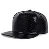 Neue Krokodil-Schlangenhaut-Baseballkappe und Flachkrempenhut Leder Bare Hat Hip Hat Trend Yuppie Trend