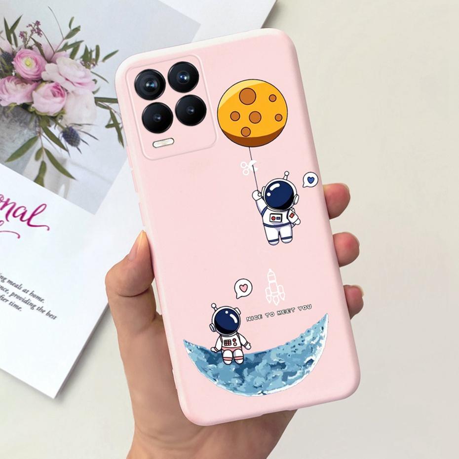 Capa Para Realme 8 Pro / Realme 8 4G Desenho Animado Fofo Cor Doce Silicone Macio Capa Para Realme8 8Pro RMX3085 RMX3081 Capas de Telefone