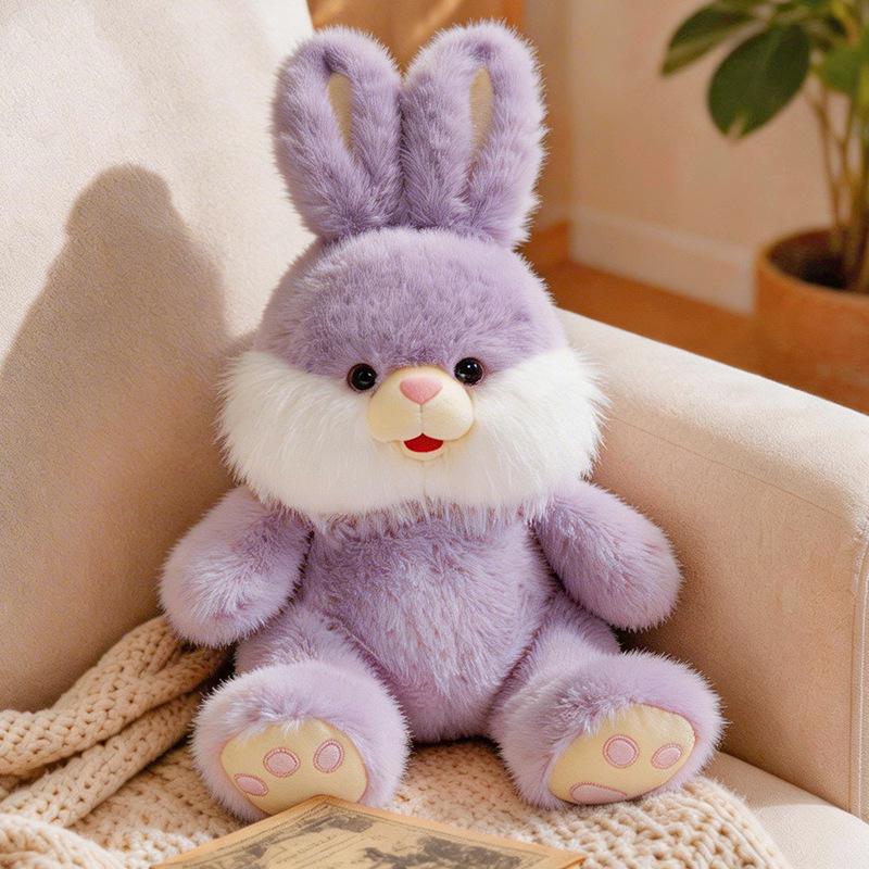 Cute Long-Eared White Rabbit Plush Toy - Children's Soothing Companion Doll