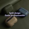 For Airpods Pro Case Genuine Leather Case For Airpods 4/3 /2/ Pro 3 2 1 Protection Box Cases AirPods Case Cowhide Charging Box
