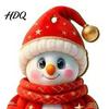 Farmhouse Style Christmas Decor Snowman Wooden Ornaments 2D Flat Vintage Xmas Tree Hanging Hand Painted Holiday Decoration Cute Winter Ornament for