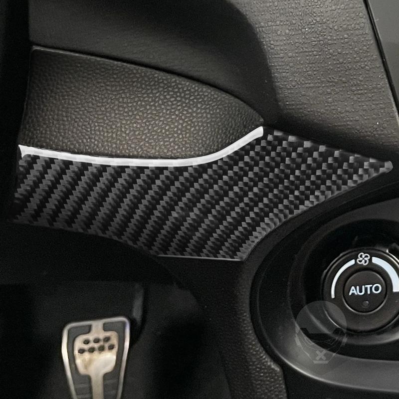 For Ford Fiesta 2011 2012- Real Carbon Fiber Left central control panel Trim Car Interior Stickers Decoration Accessories