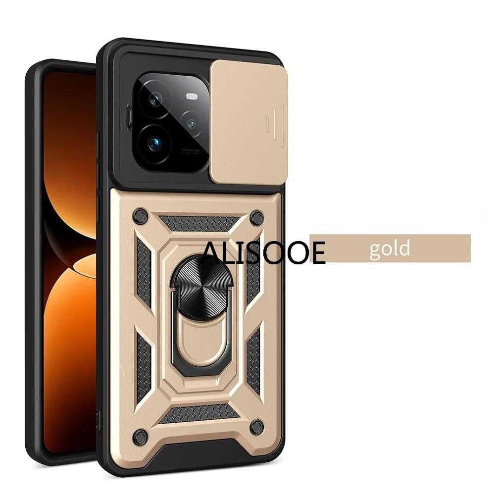 For Realme GT 7 Pro / GT 7 Case Slide Camera Armor Capa Ring Stand Protection Back Cover for Realme GT7 Pro Shockproof Funda