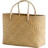 Siam Kachu Basket Bag, Handmade with Seagrass, Made In Thailand (Rectangular, Large)