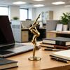Abstract Art Yoga Headstand Figurine Minimalist Female Silhouette Sculpture for Zen Home Office Desk Shelf Decor Gifts for Yoga Lovers