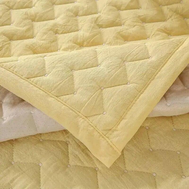Cotton Sofa Cover Solid Color Non-slip L Shaped Slipcover Protect Pet Dog Cushion Mat Anti-dirty Sofa Cover for 1-4 Seats Sofa