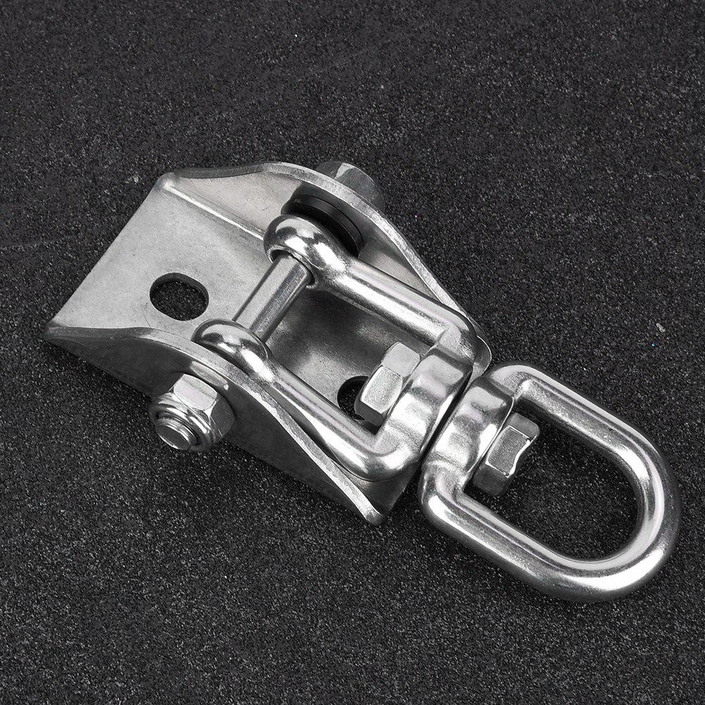 Stainless Steel Swing Hanger Hook, 360 Degree Rotatable Hvy Duty Hammock Hanging Chair Kit with Fixed Plate, for Outdoor Swing Indoor Aerial Clim