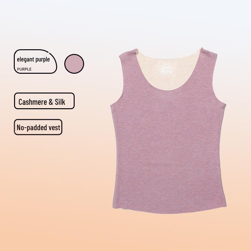 

Женское термобелье из кашемира и шелка с нагрудной накладкой - бесшовная немецкая шерсть для тепла осенью/зимой Women s XXL