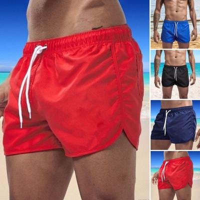 Shorts für Herren, leicht, atmungsaktiv, sportlich, elastische Taille, lässig, ultrakurze, einfarbige Shorts für den Strand, Sommerkleidung