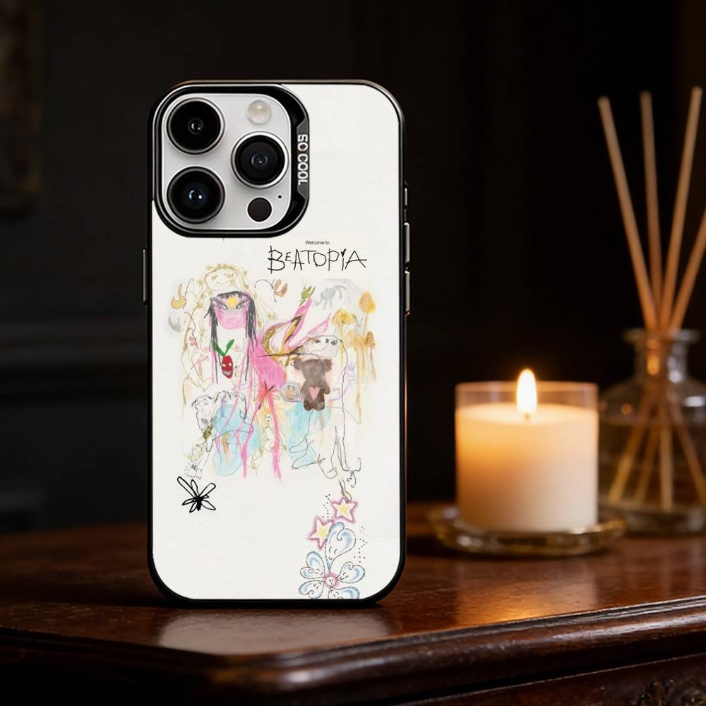 

beabadoobee Beatopia Чохол для телефону Для iPhone 17,16,15,14,13,12,11,Pro Max,Plus Цукерковий Сріблястий Чохол iPhone14Plus