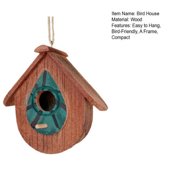 Ahşap Askılı Kuş Evi El Yapımı Bir Çerçeve Kuş Evi Açık Hava Bahçe Dekoru Çalıkuşları Chickadees Sinek Kuşları için Kuş Evi