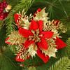 14cm Glitter Artificial Christmas Flowers Festival Decorations Or Party Wedding Decoration Celebrating Wealth Home New Year Gift