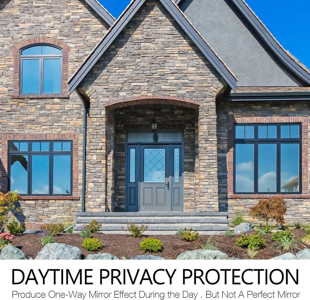 Privacy Window Film One Way Mirror Glass Tint Heat Regulation Sun Uv Blocking Sliding Door Reflective Self Adhesive For Home X