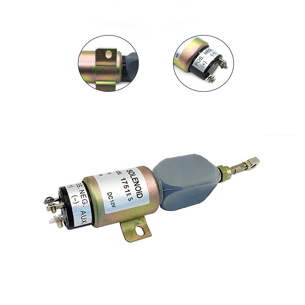 

12V Fuel Shutoff Solenoid Valve 1751ES Brand New Excavator Accessories 3 Terminals