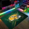 Green Bay Packers Design Crystal Velvet Carpet Cozy Non?Slip Printed Rug For Bedroom Living Room Entrance