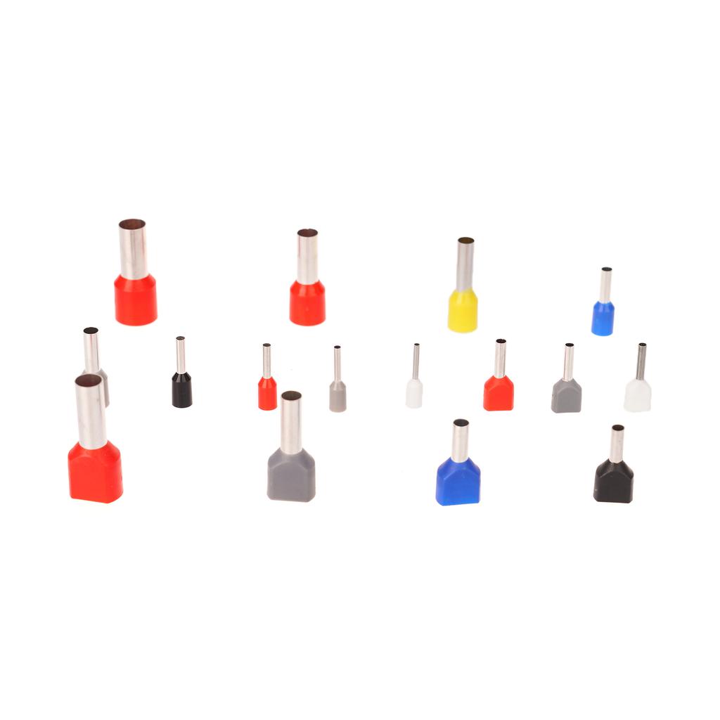 Pack of 1200 Insulated Sleeves Set Multicoloured Wire End Ferrules Assortment Wire End Ferrules Set 0.5 mm2-16 mm2