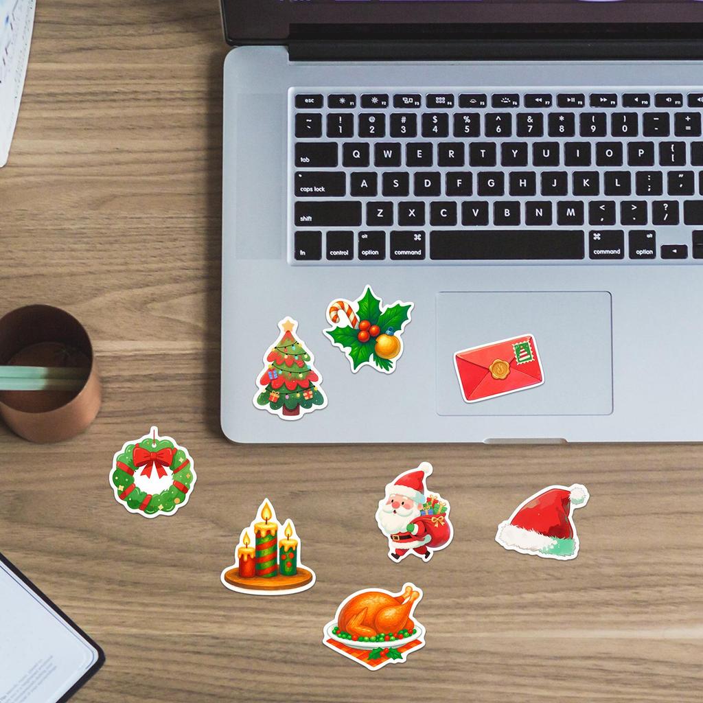 50 Waterproof DIY Christmas Sticker Pack for Decoration