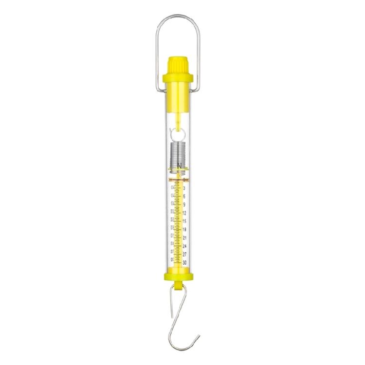 Dinamometro a molla da laboratorio multifunzione di colore giallo adatto per dimostrazioni di fisica e uso in laboratorio