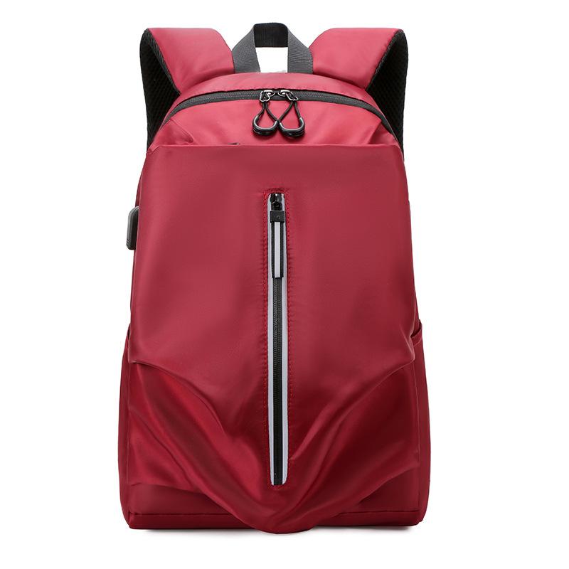 Polyester Student Schoolbag Women's Campus Backpack Simple Men's Backpack Travel Leisure Bag Air Cushion Shoulder