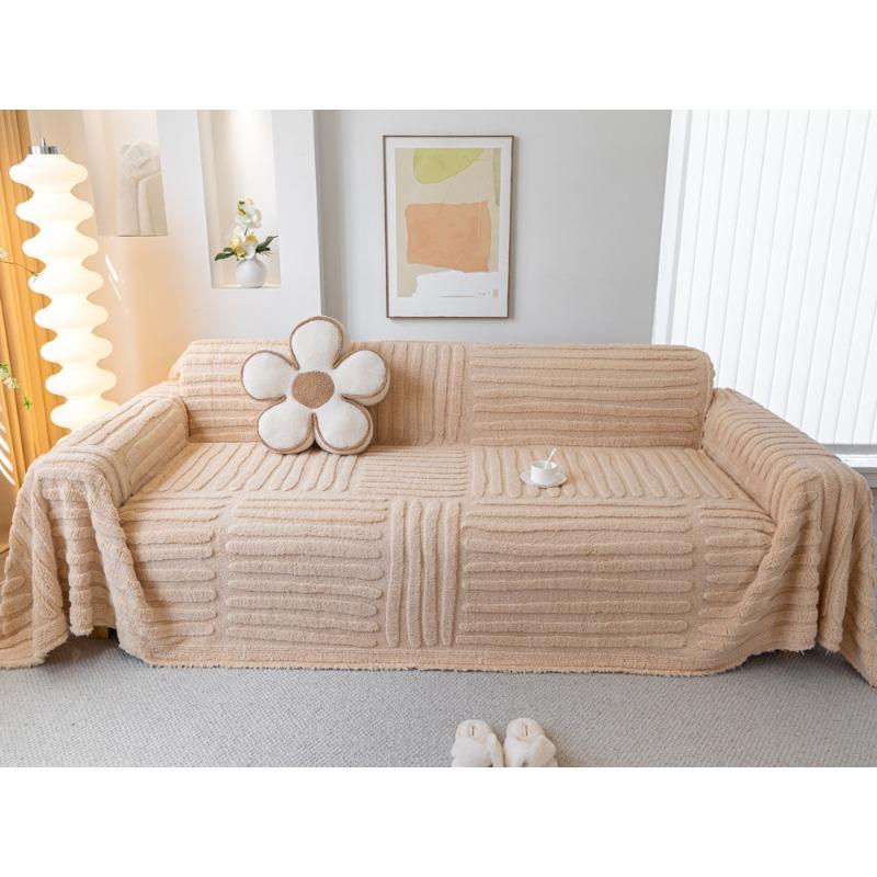 Shu Cotton Velvet Winter Jacquard Sofa Cushion Simple Modern Sofa Cover All-Inclusive Universal Cover Cloth