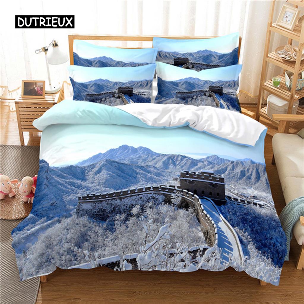 Snow Scene Bedding Set Duvet Cover Set 3d Bedding Digital Printing Bed Linen Queen Size Bedding Set Fashion Design