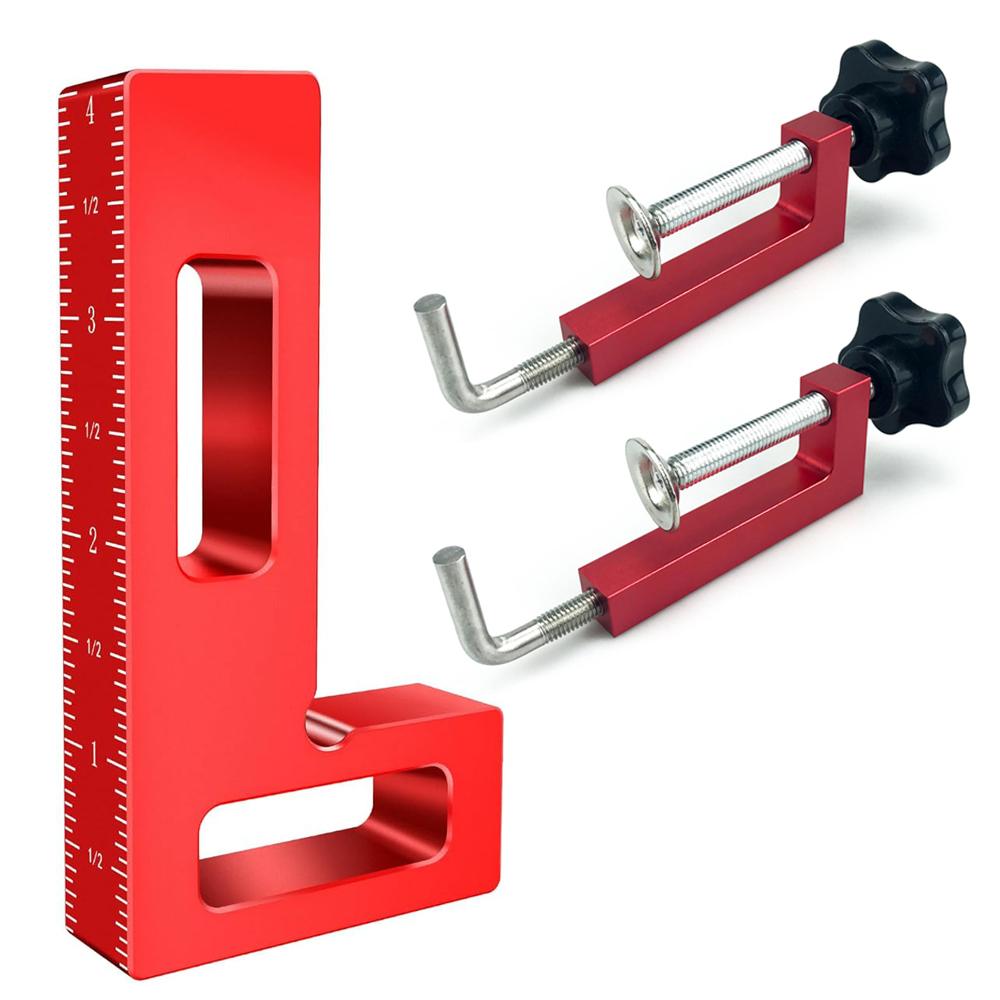 Aluminum Alloy Picture Frame Clamp with Woodworking 90 Degree Right-Angle Clamp Suitable for Cabinets, Frames, and Drawers