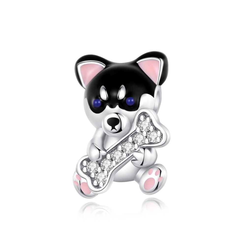 S925 Silver Cute Monkey And Puppy Beaded DIY Handmade Jewelry Accessories Animal Theme Fashion Beading Craft Supplies