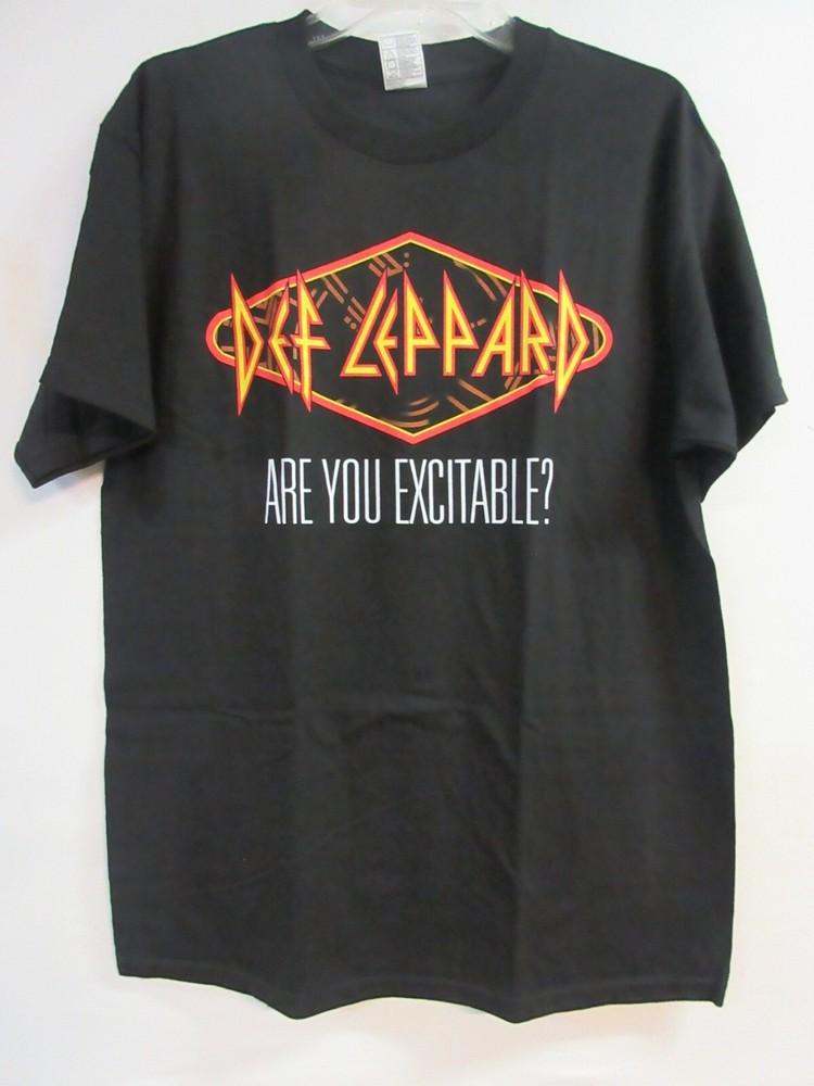 ОФИЦИАЛЬНЫЙ МЕРЧ DEF LEPPARD ВОЗБУЖДАЮЩАЯ ГРУППА КОНЦЕРТ МУЗЫКА БОЛЬШАЯ Унисекс Футболка S