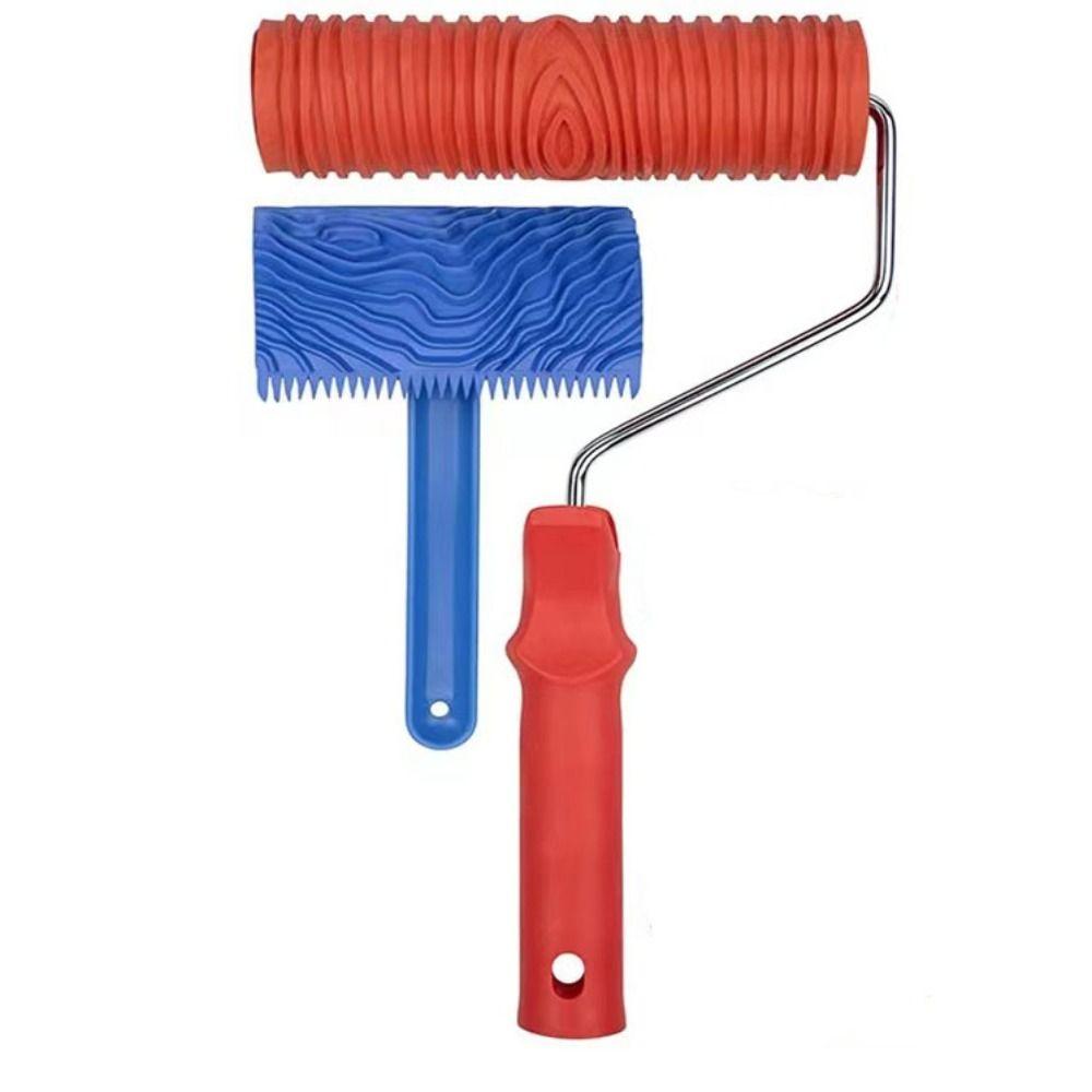 Rubber Rolling Brush Wood Pattern Graining Painting Tool Texture Tools Paint Roller  Room