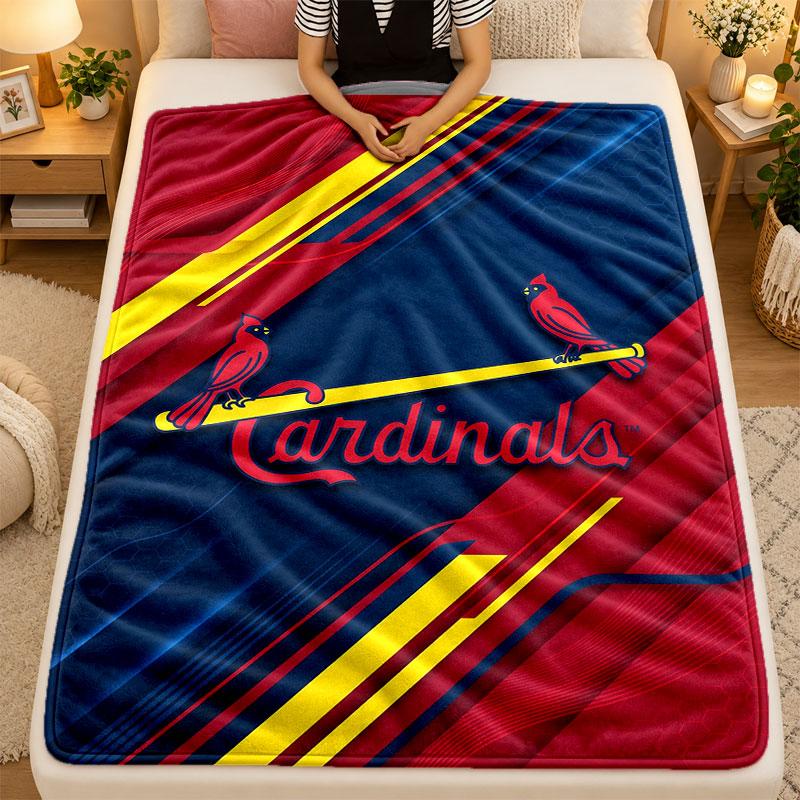 Flannel BlanketSt. Louis Cardinals Warm Soft Throw Blanket for Indoor Sofa Bed Living Room Use